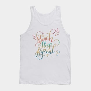 Beach Sleep Repeat Hand Lettered Tank Top